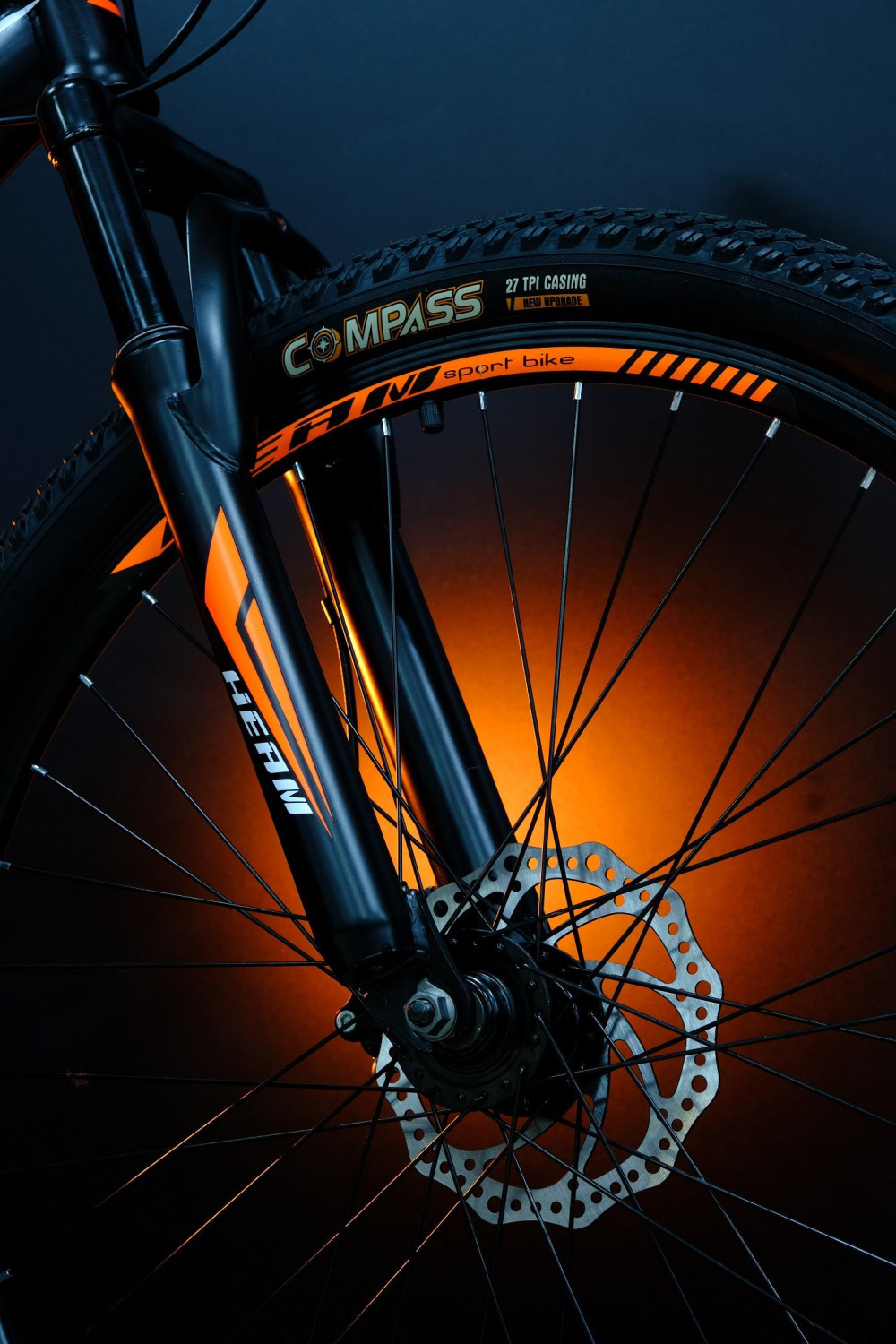 HEAM FIRST 26 Матовый Чёрно/Оранжевый